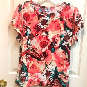 Floral Cap Sleeve Top